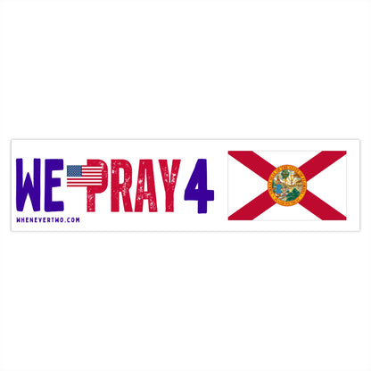 Florida - We Pray - Bumper Sticker - Large