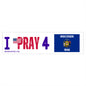 Wisconsin - I Pray - Bumper Sticker - Large