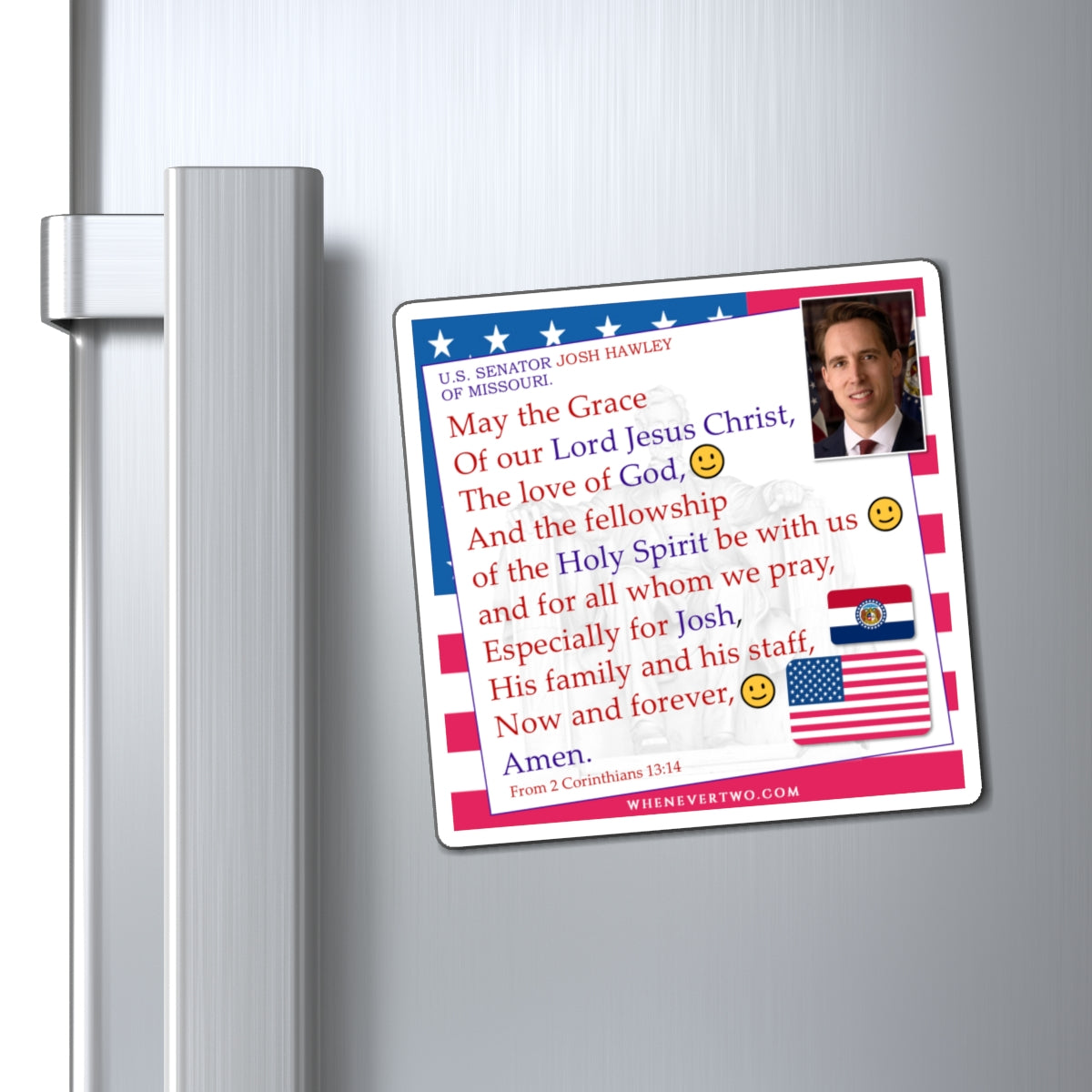 Josh Hawley - Legislative Senator Missouri - The Benediction Blessing Magnet - 4'' - [233]