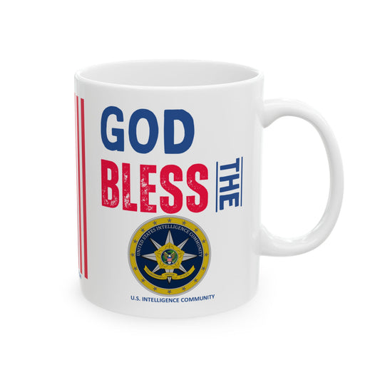 U.S. Intelligence Community - Major Agencies - God Bless - Mug - 11 oz