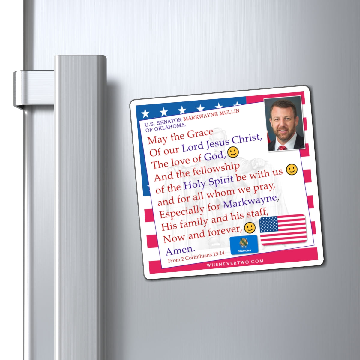 Markwayne Mullin - Legislative Senator Oklahoma - The Benediction Blessing Magnet - 4'' - [249]