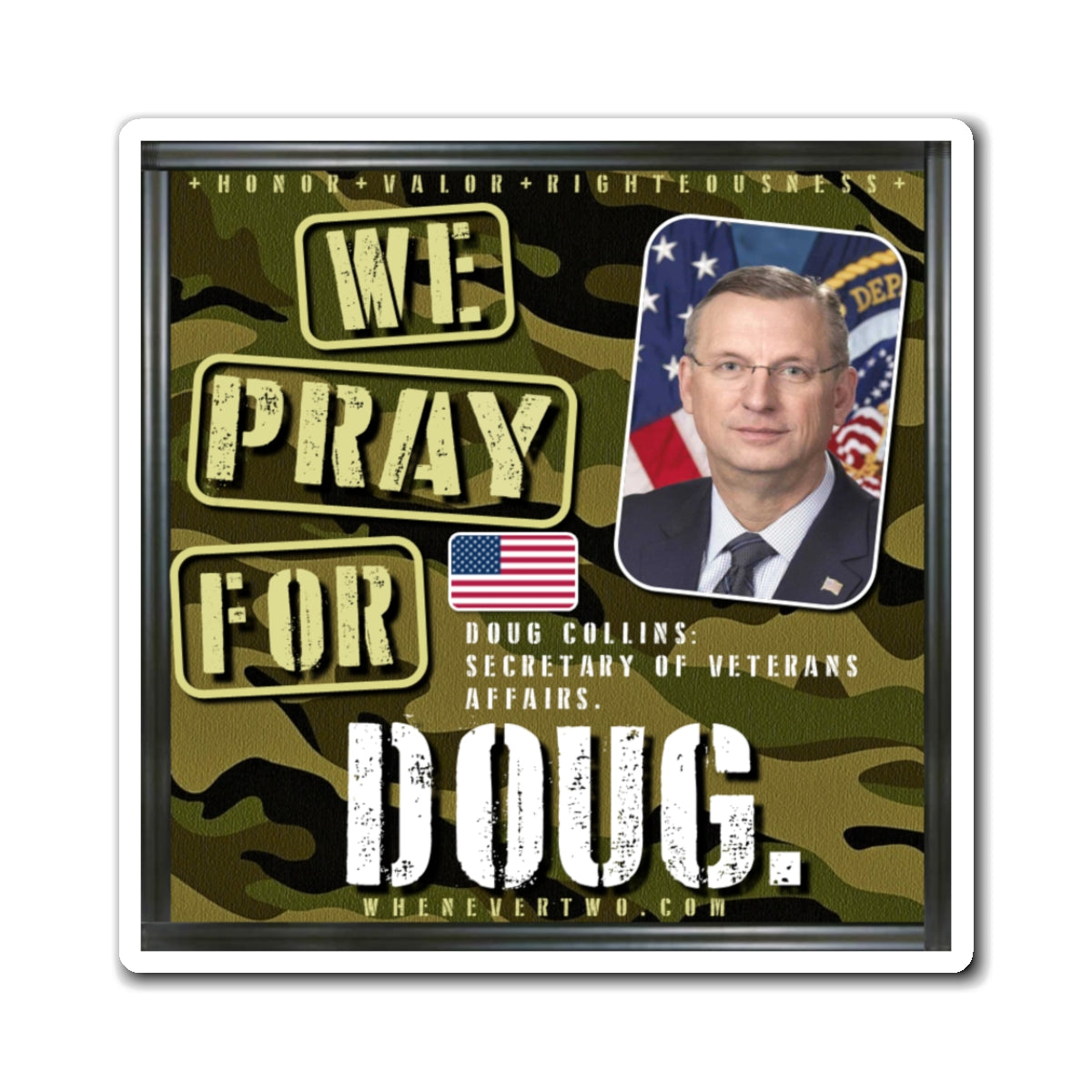 Doug Collins - Executive Cabinet Secretary of Veterans Affairs - The Man Cave Magnet - 3'' - [127]
