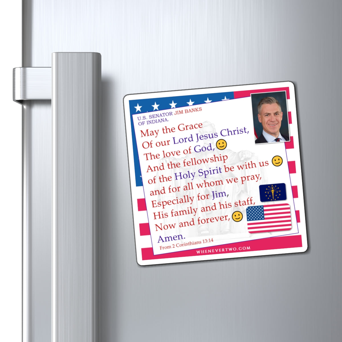 Jim Banks - Legislative Senator Indiana - The Benediction Blessing Magnet - 4'' - [212]