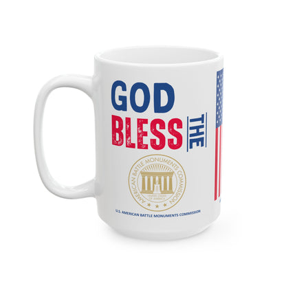 U.S. American Battle Monuments Commission - Major Agencies - God Bless -  Mug - 15 oz