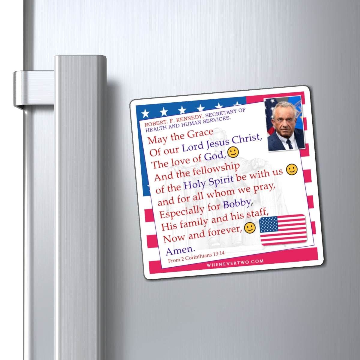 Robert F. Kennedy - Executive Cabinet Secretary of Health and Human Services - The Benediction Blessing Magnet - 4'' - [114]