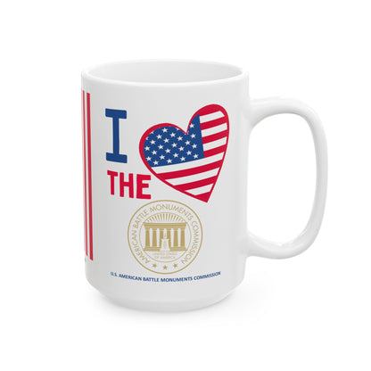 U.S. American Battle Monuments Commission - Major Agencies - I Love -  Mug - 15 oz