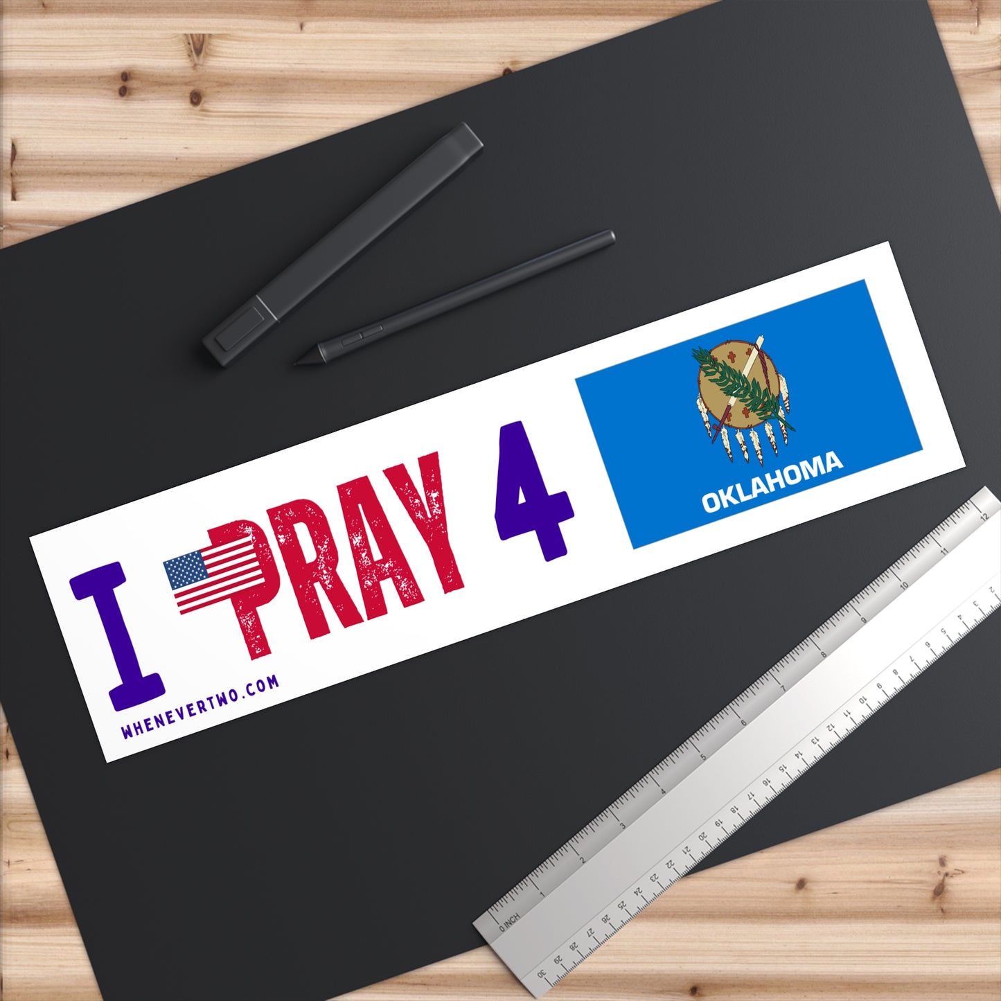 Oklahoma - I Pray - Bumper Sticker - Large