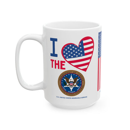 U.S. United States Marshals Service - Major Agencies - I Love - Mug - 15 oz