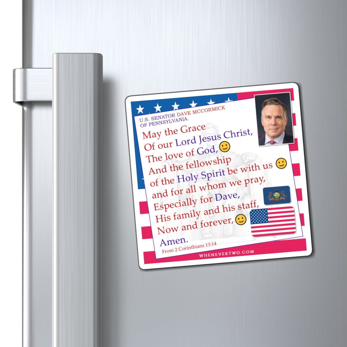 Dave McCormick - Legislative Senator Pennsylvania - The Benediction Blessing Magnet - 4'' - [245]