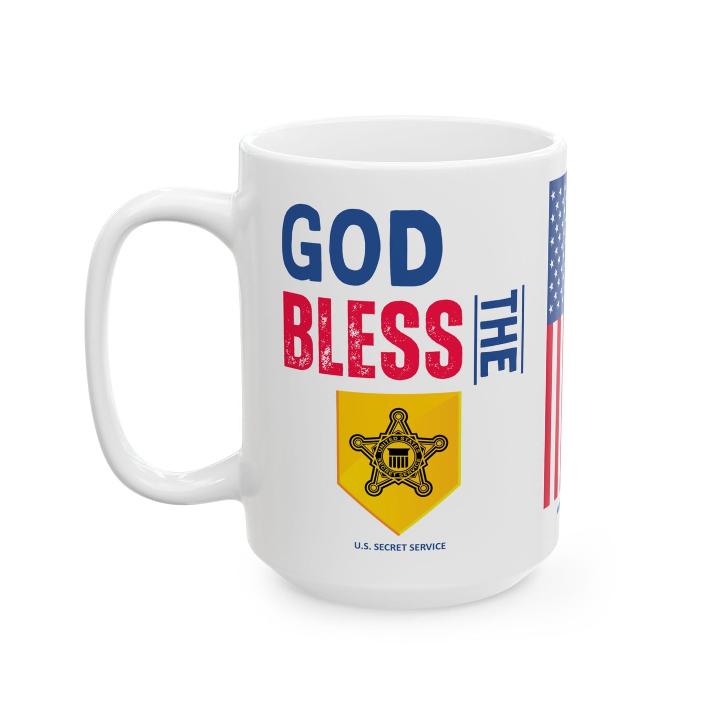 U.S. Secret Service - Major Agencies - God Bless - Mug - 15 oz