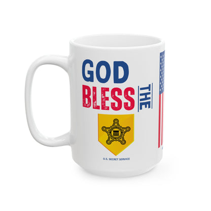 U.S. Secret Service - Major Agencies - God Bless - Mug - 15 oz