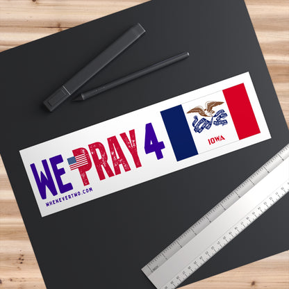 Iowa - We Pray - Bumper Sticker - Regular