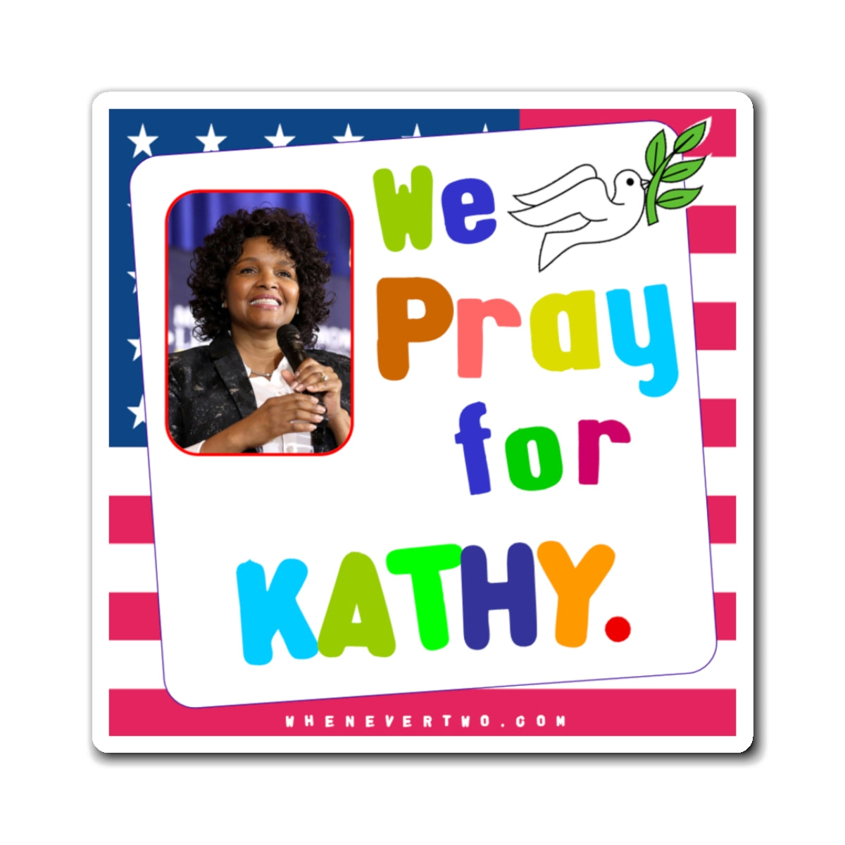 Kathy Barnette - We The People - Noah's Rainbow Magnet - 3'' - [56]