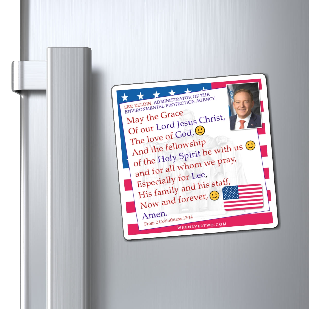 Lee Zeldin - Executive Cabinet Administrator of the Environmental Protection Agency - The Benediction Blessing Magnet - 4'' - [129]