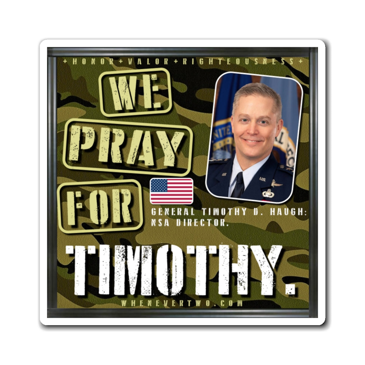 General Timothy D. Haugh - Executive Cabinet NSA Director - The Man Cave Magnet - 3'' - [111]