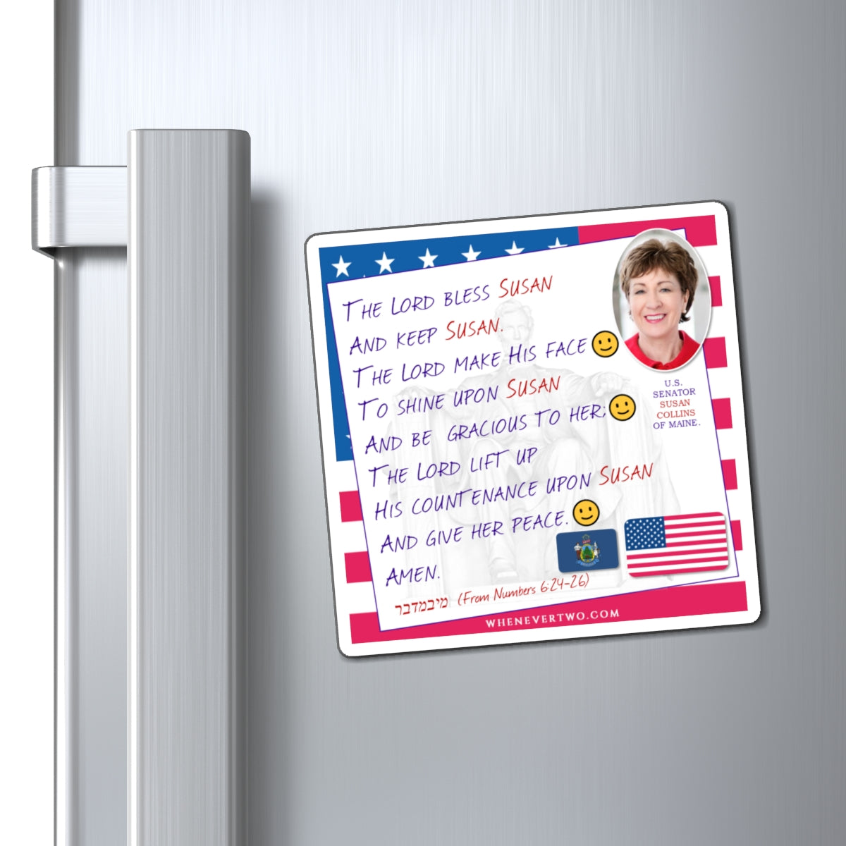 Susan Collins - Legislative Senator Maine - The Aaronic Blessing Magnet - 4'' - [220]