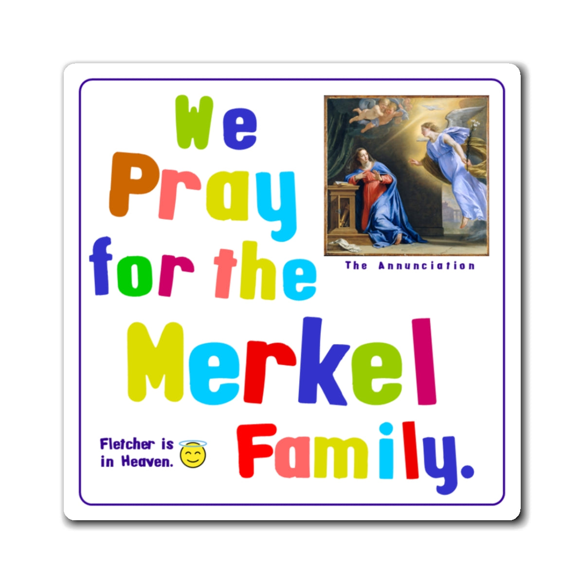 Fletcher Merkel RIP - Families Of The Fallen - The Hero Magnet - 3''