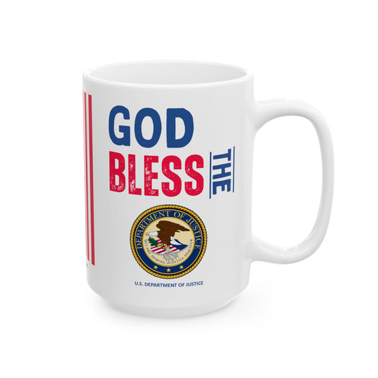 Justice - Cabinet - God Bless -  Mug - 15 oz