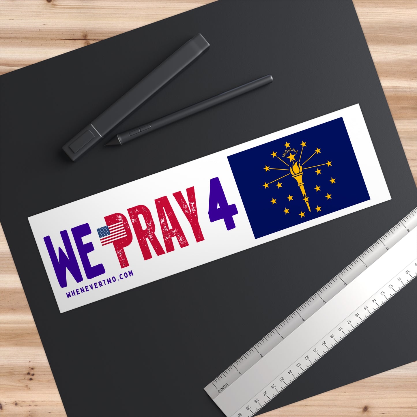 Indiana - We Pray - Bumper Sticker - Regular