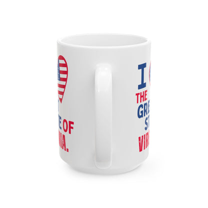 Virginia - I Love -  Mug - 15 oz