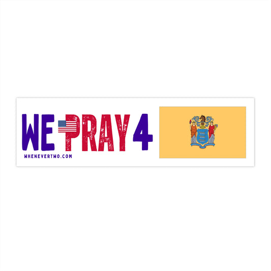 New Jersey - We Pray - Bumper Sticker - Regular