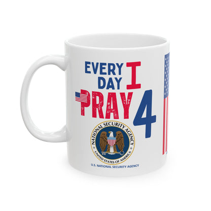 U.S. National Security Agency - Major Agencies - I Pray - Mug - 11 oz