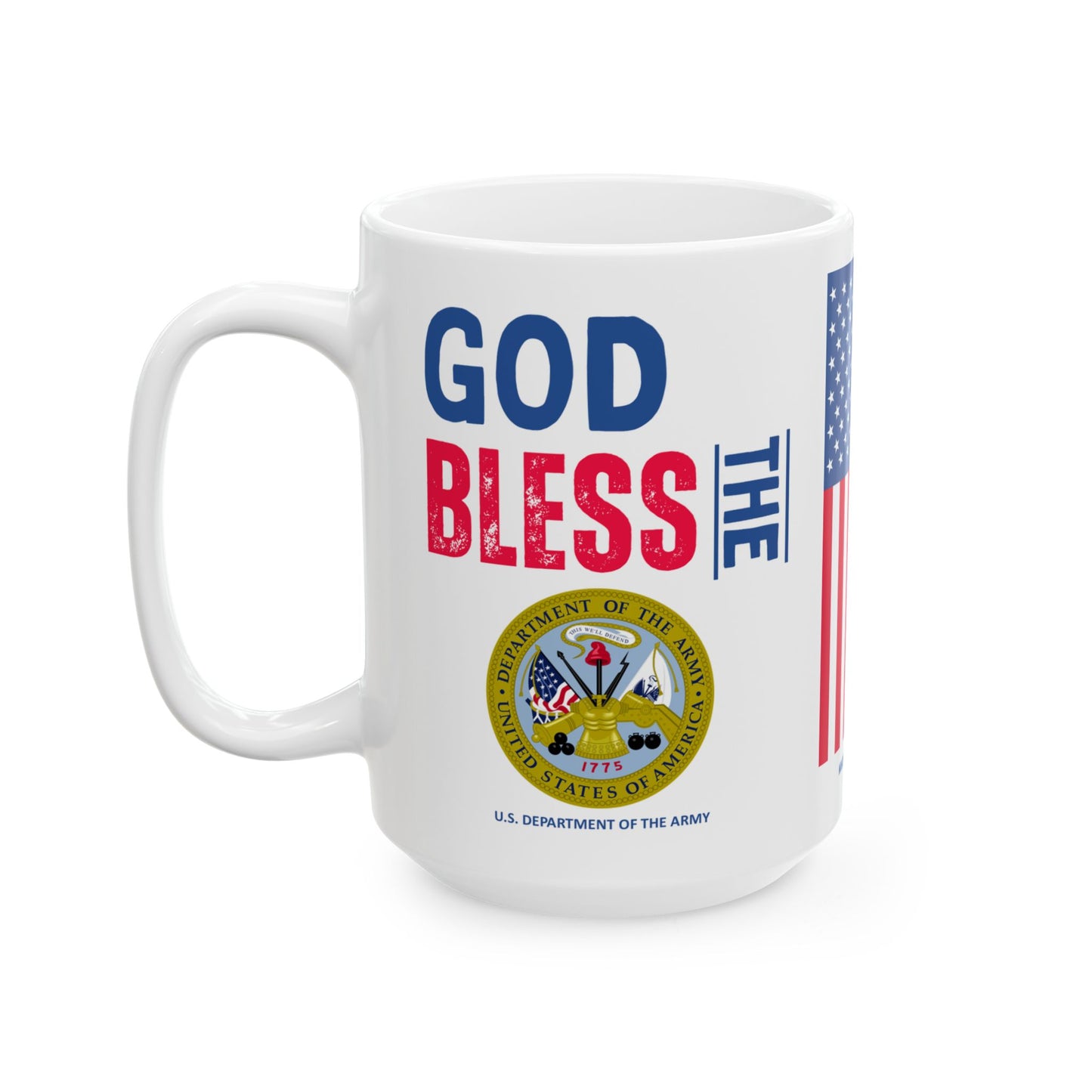 U.S. Department of the Army - Major Agencies - God Bless - Mug - 15 oz