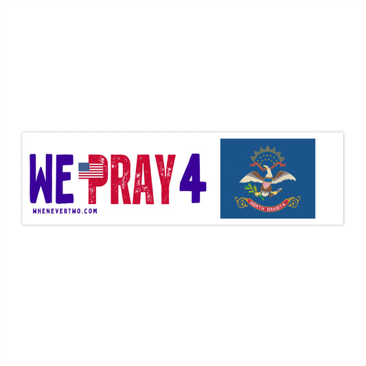 North Dakota - We Pray - Bumper Sticker - Regular