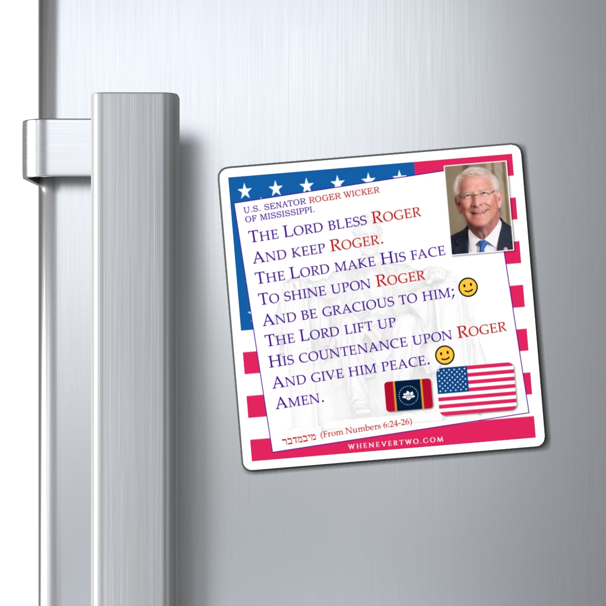 Roger Wicker - Legislative Senator Mississippi - The Aaronic Blessing Magnet - 4'' - [263]