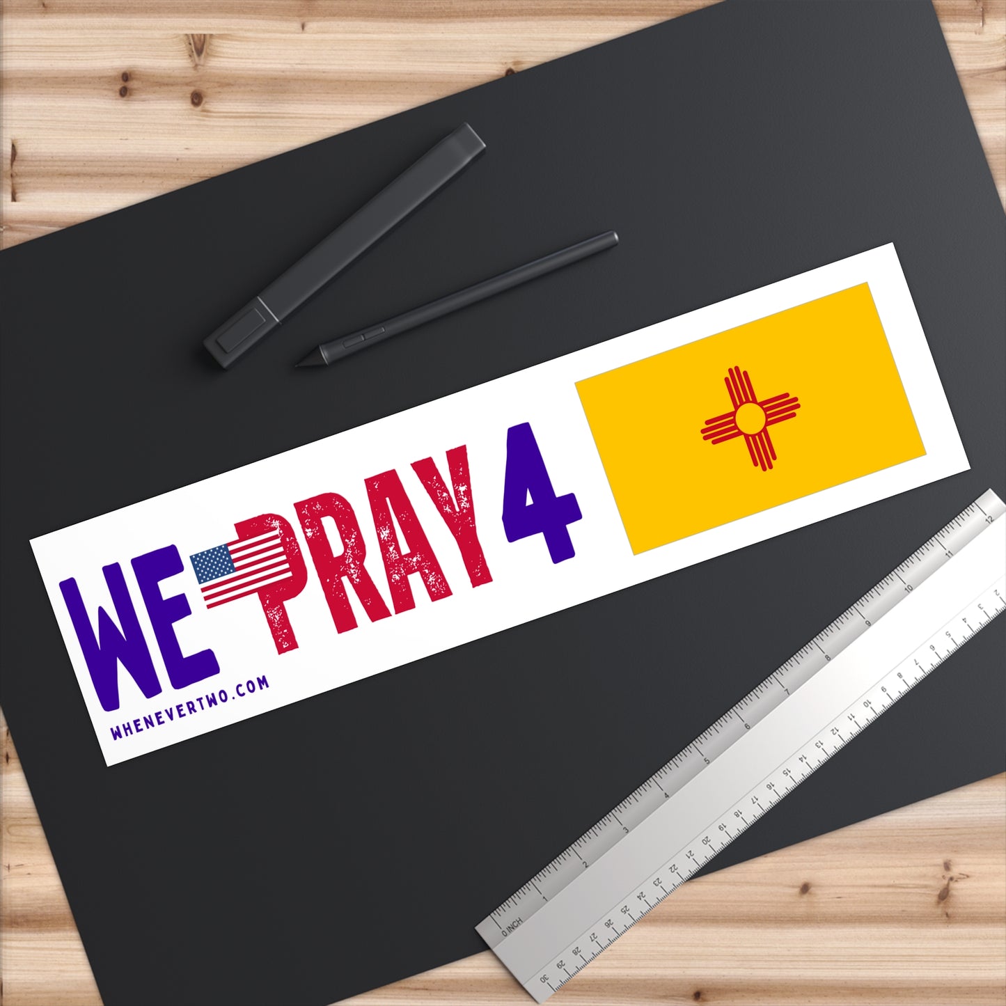 New Mexico - We Pray - Bumper Sticker - Large