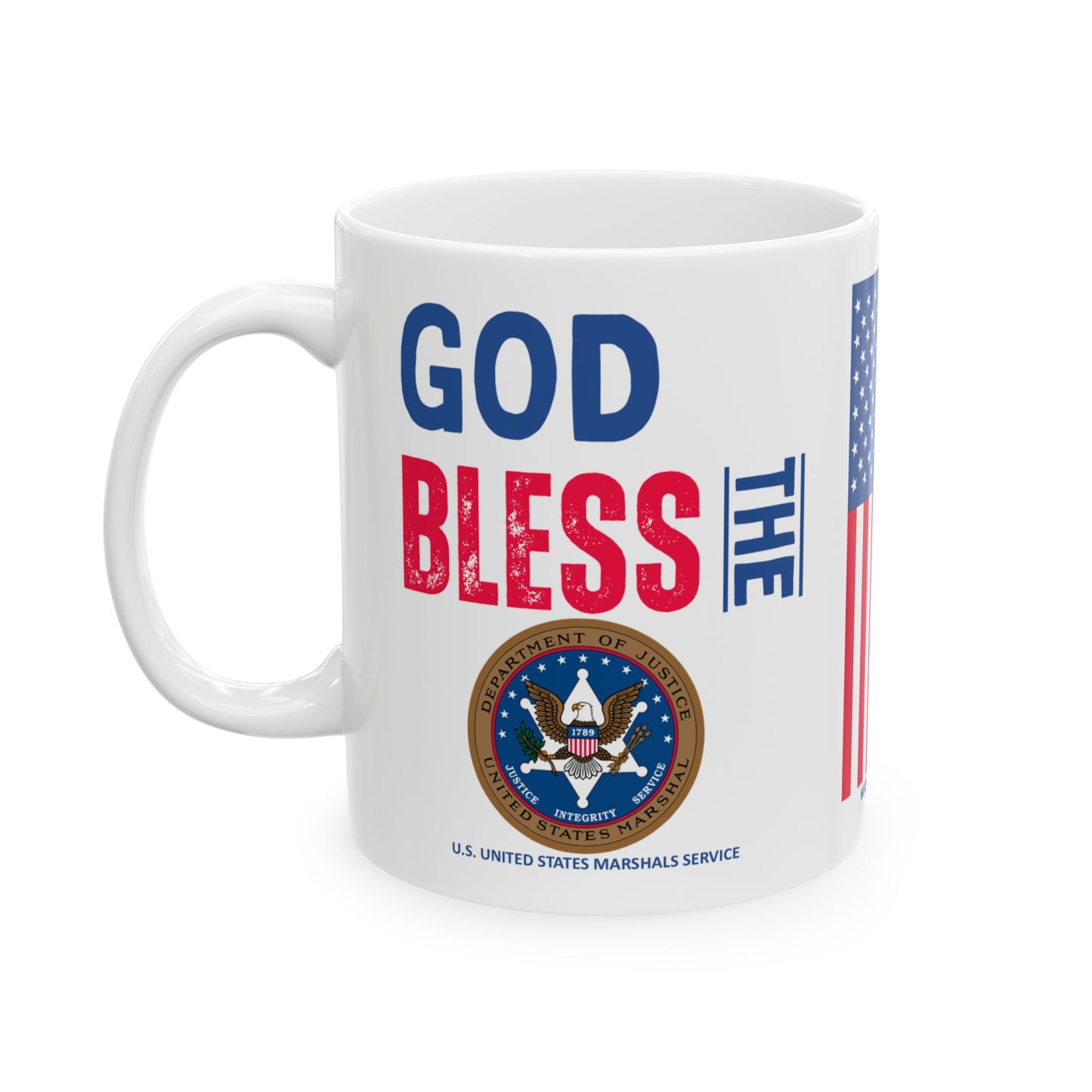 U.S. United States Marshals Service - Major Agencies - God Bless - Mug - 11 oz