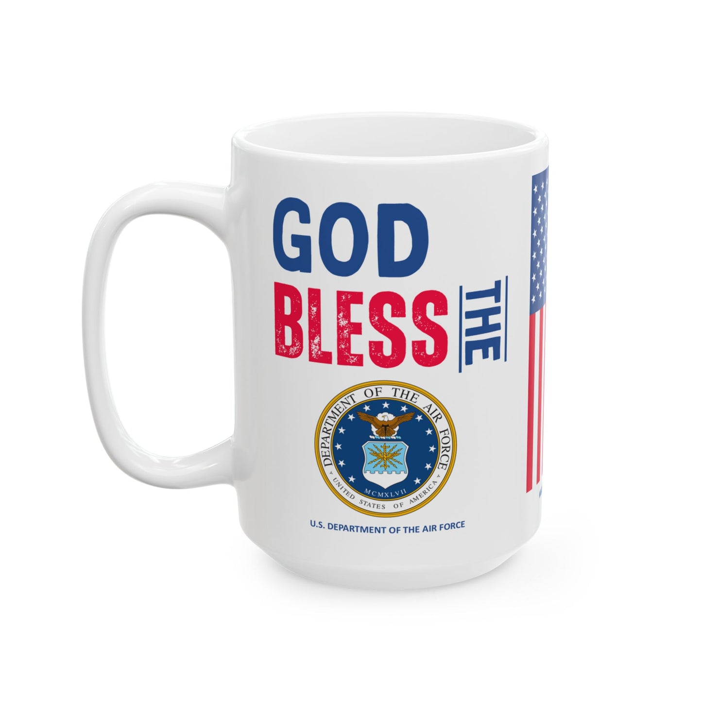 U.S. Department of the Air Force - Major Agencies - God Bless - Mug - 15 oz