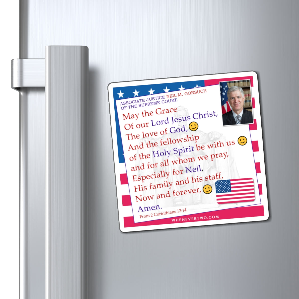 Neil M. Gorsuch - Judiciary Supreme Court Associate Justice - The Benediction Blessing Magnet - 4'' - [139]