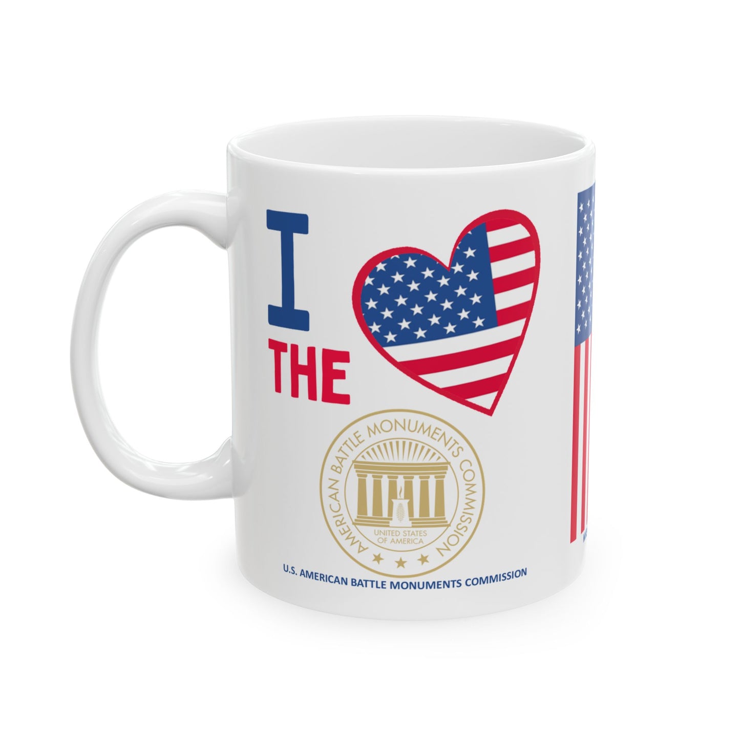 U.S. American Battle Monuments Commission - Major Agencies - I Love -  Mug - 11 oz