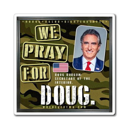 Doug Burgum - Executive Cabinet Secretary of the Interior - The Man Cave Magnet - 3'' - [119]