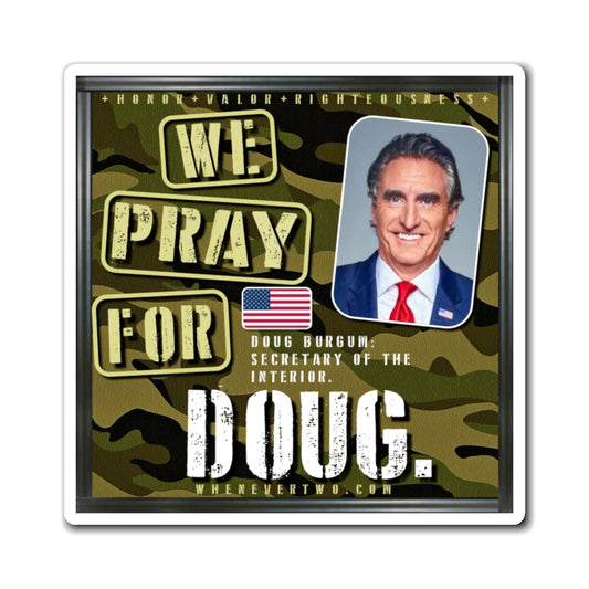Doug Burgum - Executive Cabinet Secretary of the Interior - The Man Cave Magnet - 3'' - [119]
