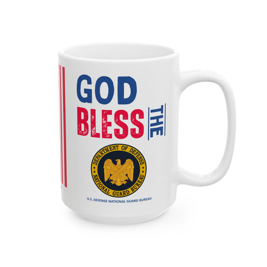 U.S. Defense National Guard Bureau - Major Agencies - God Bless - Mug - 15 oz
