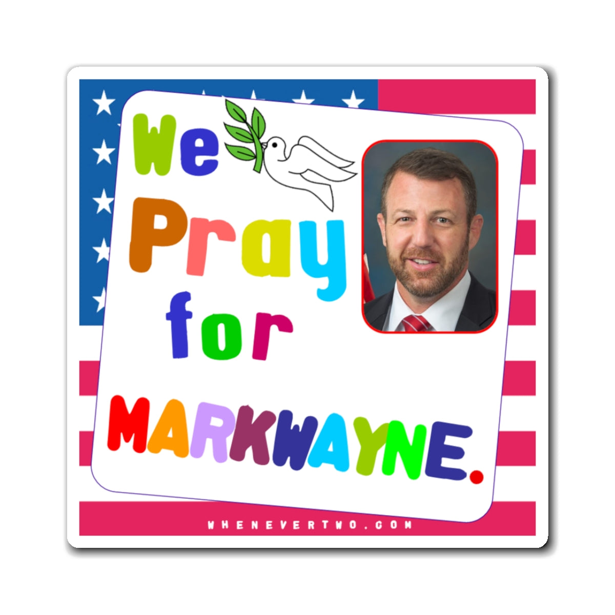 Markwayne Mullin - Legislative Senator Oklahoma - Noah's Rainbow Magnet - 3'' - [249]