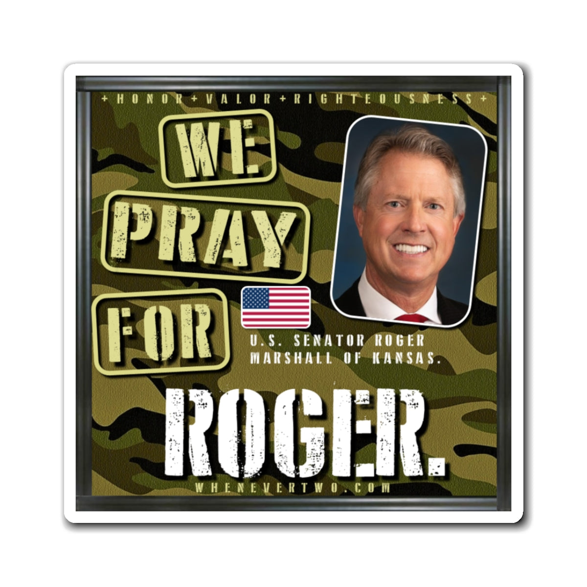 Roger Marshall - Legislative Senator Kansas - The Man Cave Magnet - 3'' - [243]
