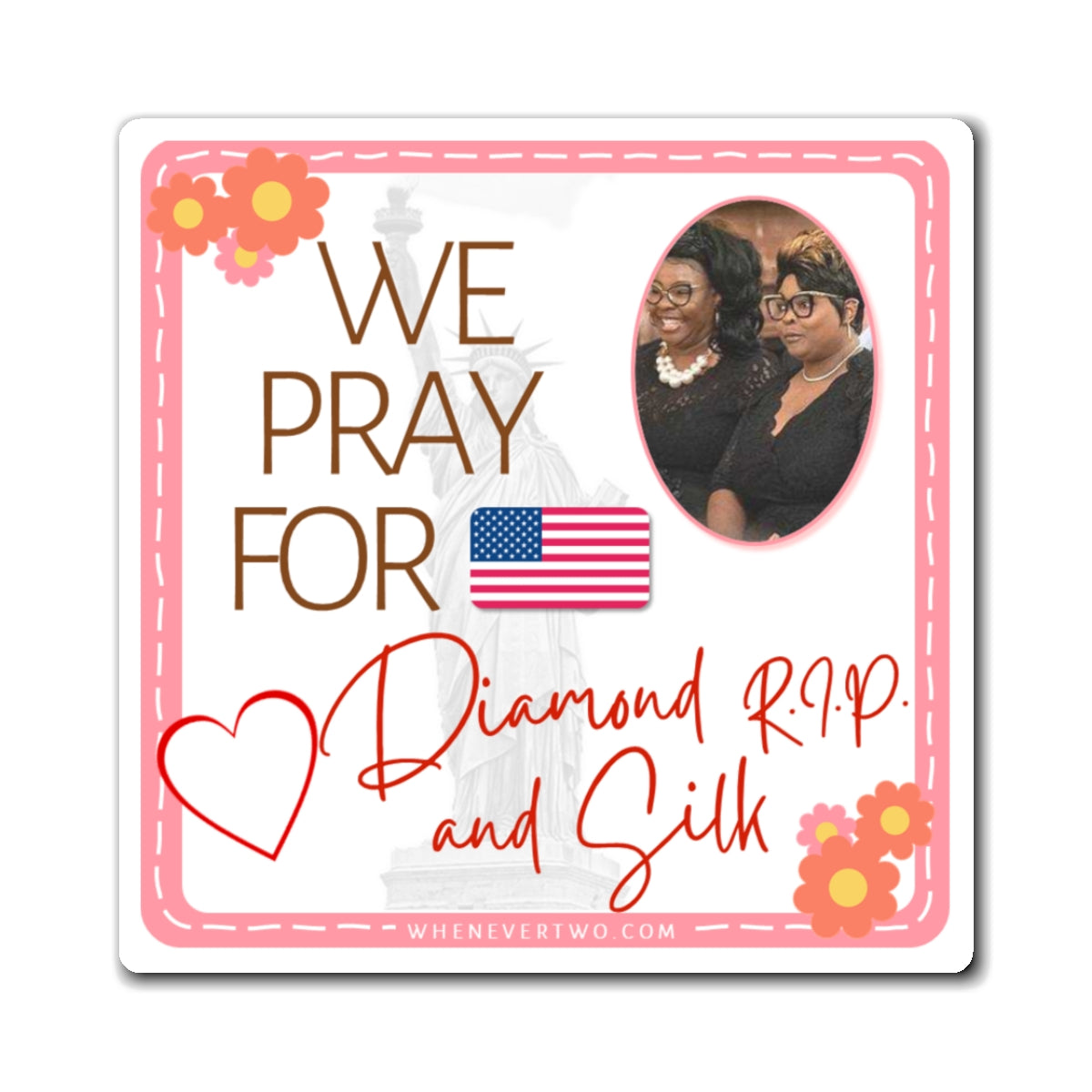 Diamond RIP and Silk  - We The People - The Girl Cave Magnet - 3'' - [30]