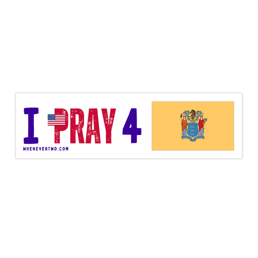 New Jersey - I Pray - Bumper Sticker - Regular