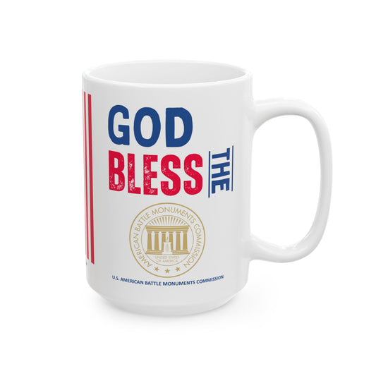 U.S. American Battle Monuments Commission - Major Agencies - God Bless -  Mug - 15 oz