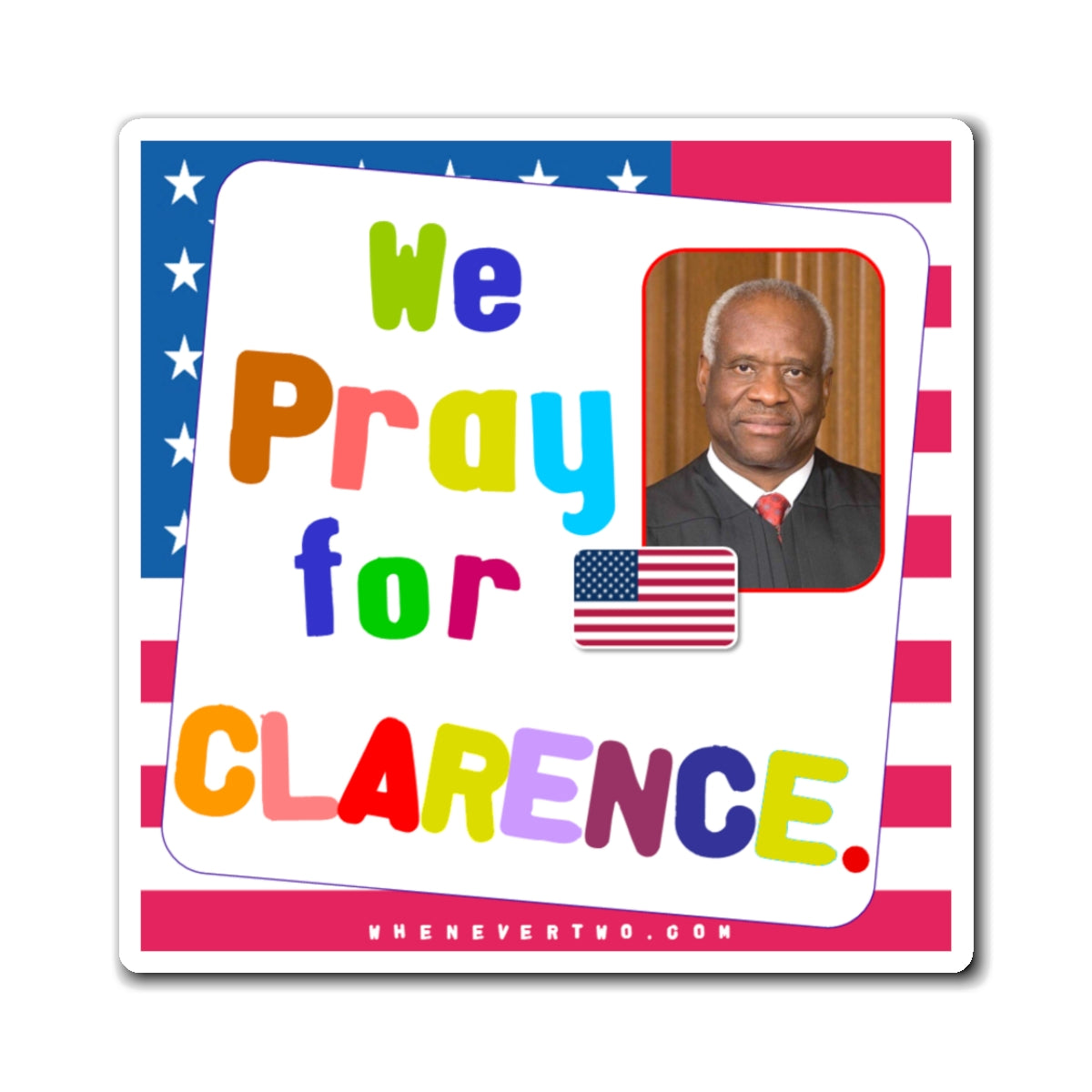 Clarence Thomas - Judiciary Supreme Court Associate Justice - Noah's Rainbow Magnet - 3'' - [137]