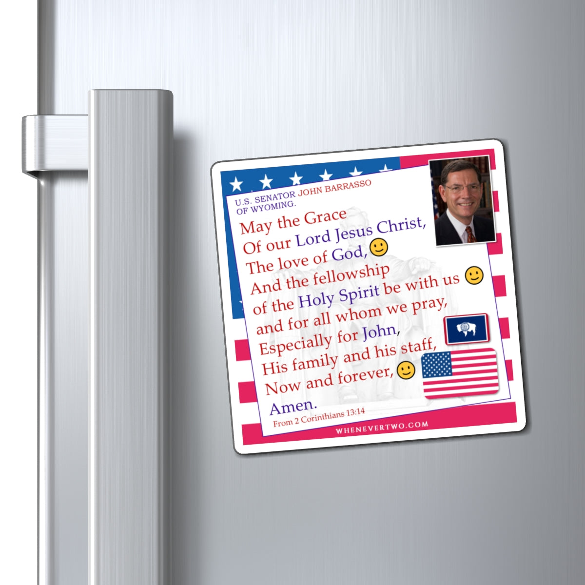 John Barrasso - Legislative Senator Wyoming - The Benediction Blessing Magnet - 4'' - [213]