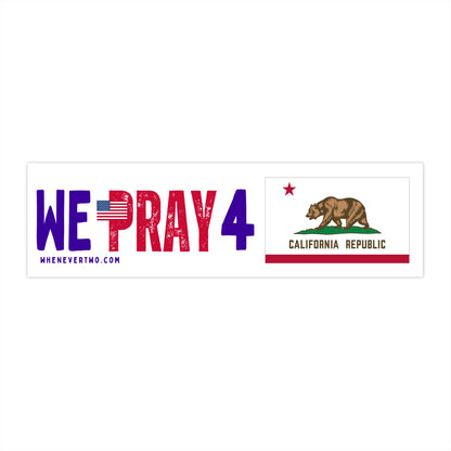 California - We Pray - Bumper Sticker - Regular
