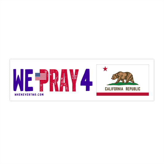 California - We Pray - Bumper Sticker - Regular
