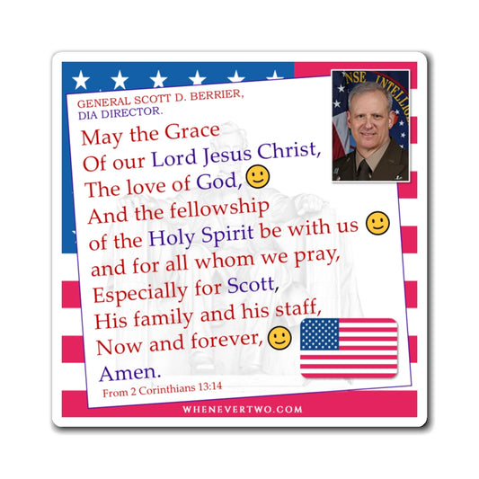 General Scott D. Berrier - Executive Cabinet DIA Director - The Benediction Blessing Magnet - 4'' - [112]
