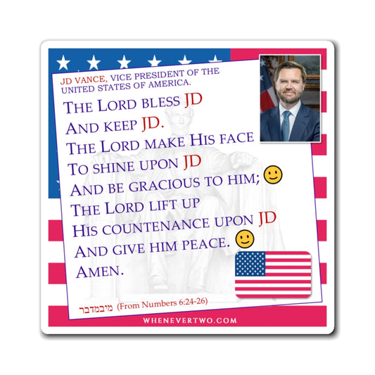 JD Vance - Executive Cabinet Vice President - The Aaronic Blessing Magnet - 4'' - [115]