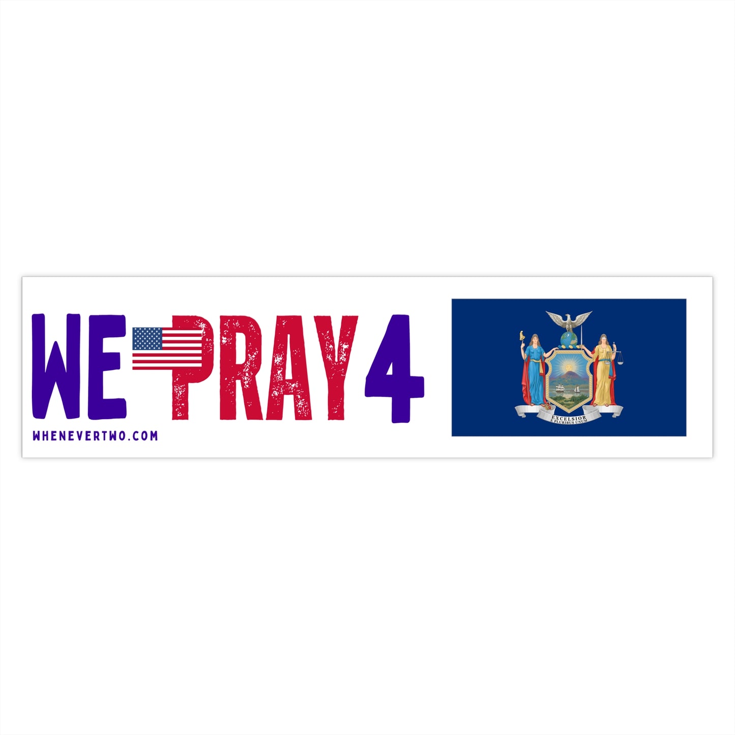 New York - We Pray - Bumper Sticker - Large