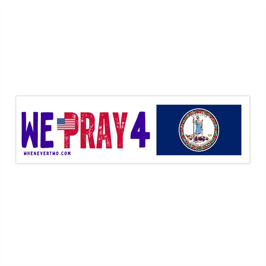 Virginia - We Pray - Bumper Sticker - Regular